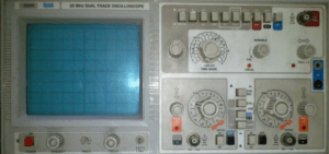 Front panel controls of Cathode Ray Oscilloscope